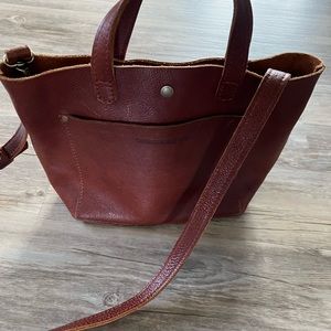 Portland Leather Co mini crossbody tote